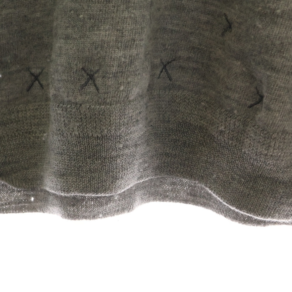 Original Fake(オリジナルフェイク) KAWS Sweater 刺繍クルーネックニットセーター グレー