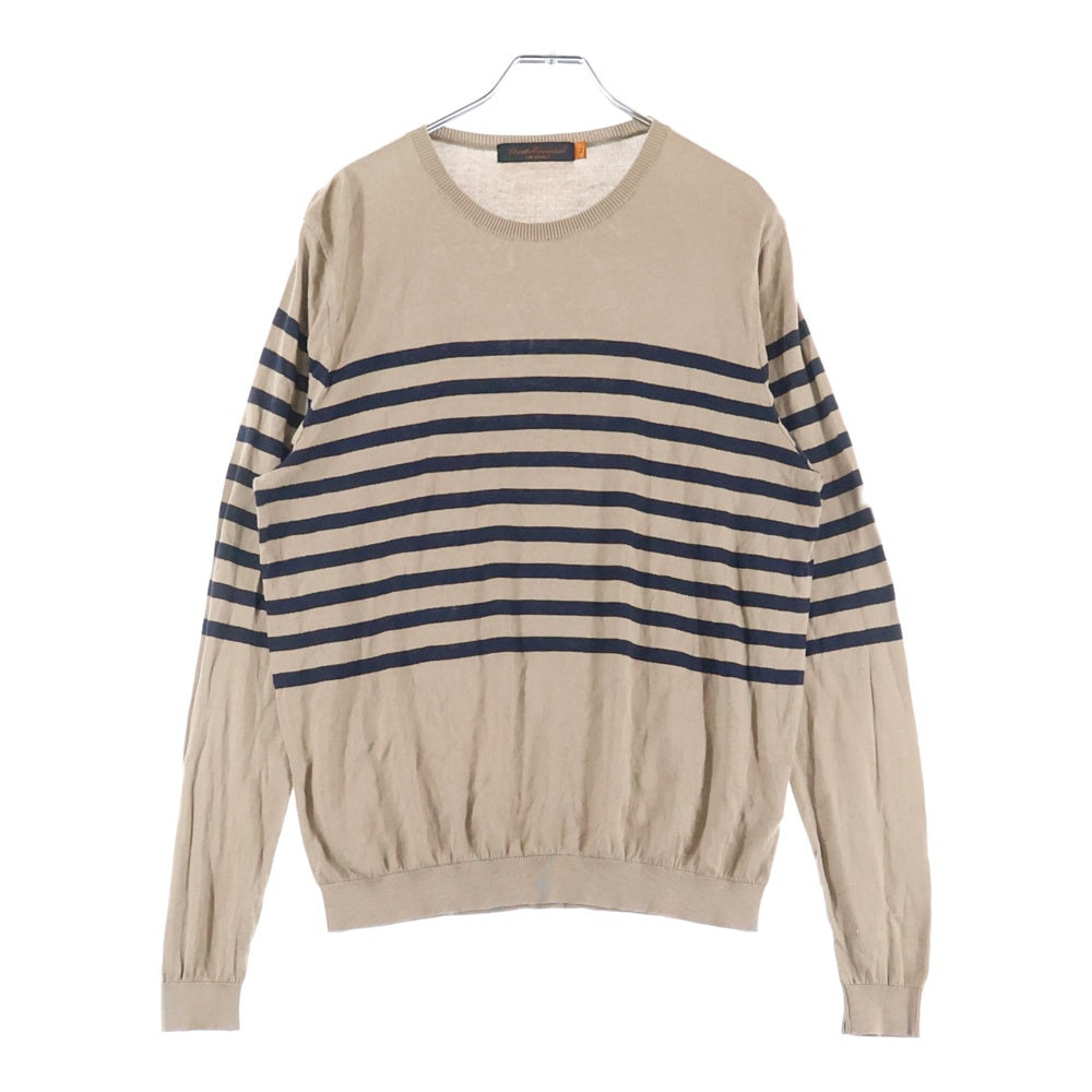 UNDERCOVER(アンダーカバー) 07SS Sweater ボーダー クルーネックニットセーター ベージュ 7S267-K5