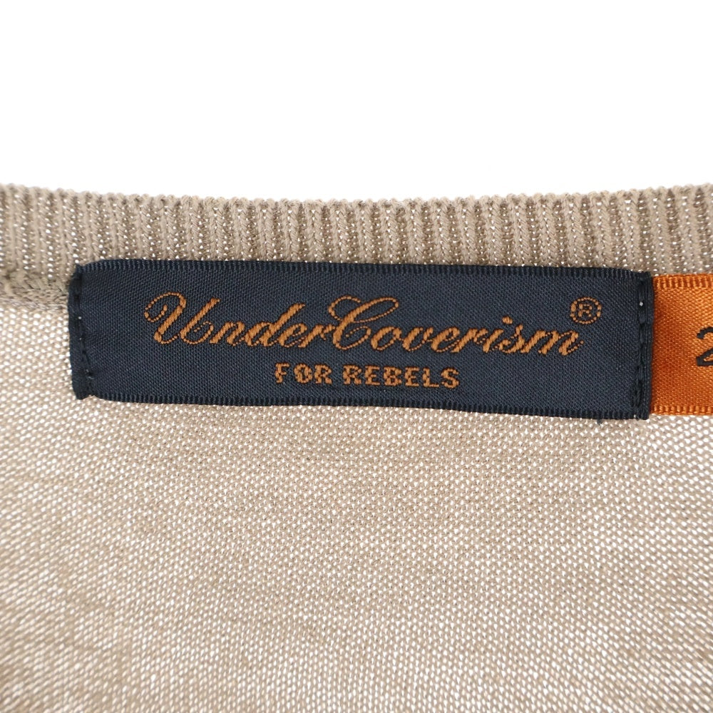 UNDERCOVER(アンダーカバー) 07SS Sweater ボーダー クルーネックニットセーター ベージュ 7S267-K5