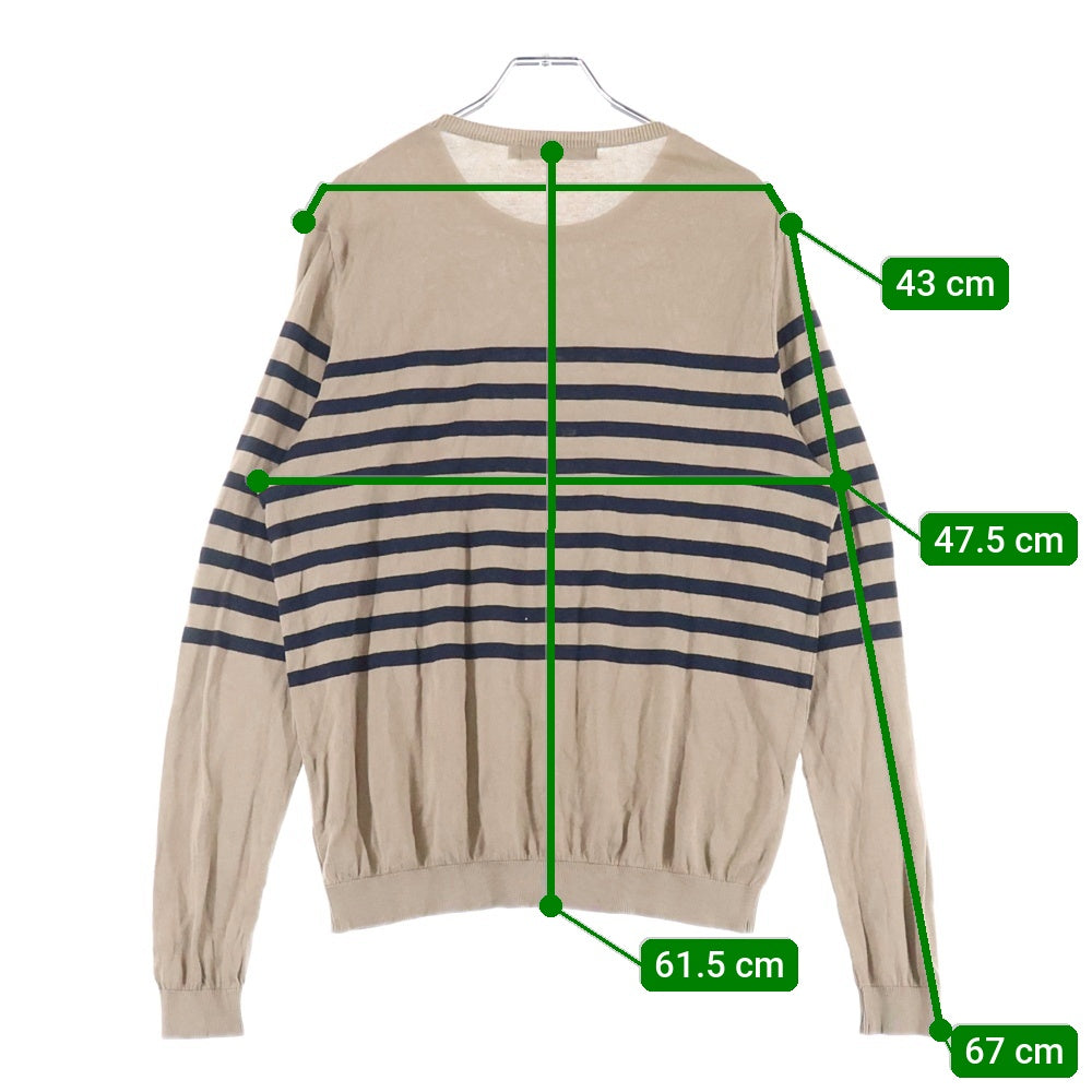 UNDERCOVER(アンダーカバー) 07SS Sweater ボーダー クルーネックニットセーター ベージュ 7S267-K5