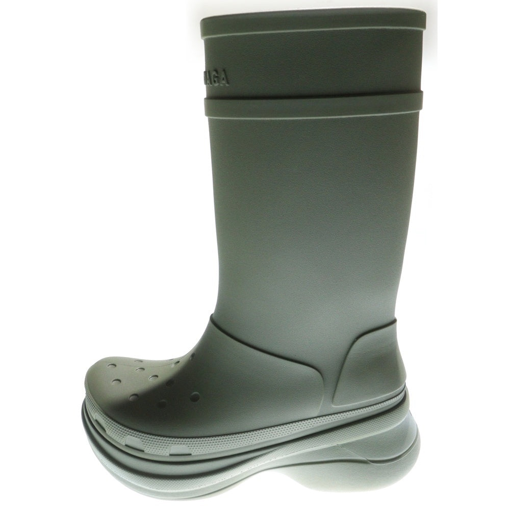 BALENCIAGA(バレンシアガ) CROCS BOOT RUBBER ラバークロックス ブーツ ハイカットシューズ カーキ 677384