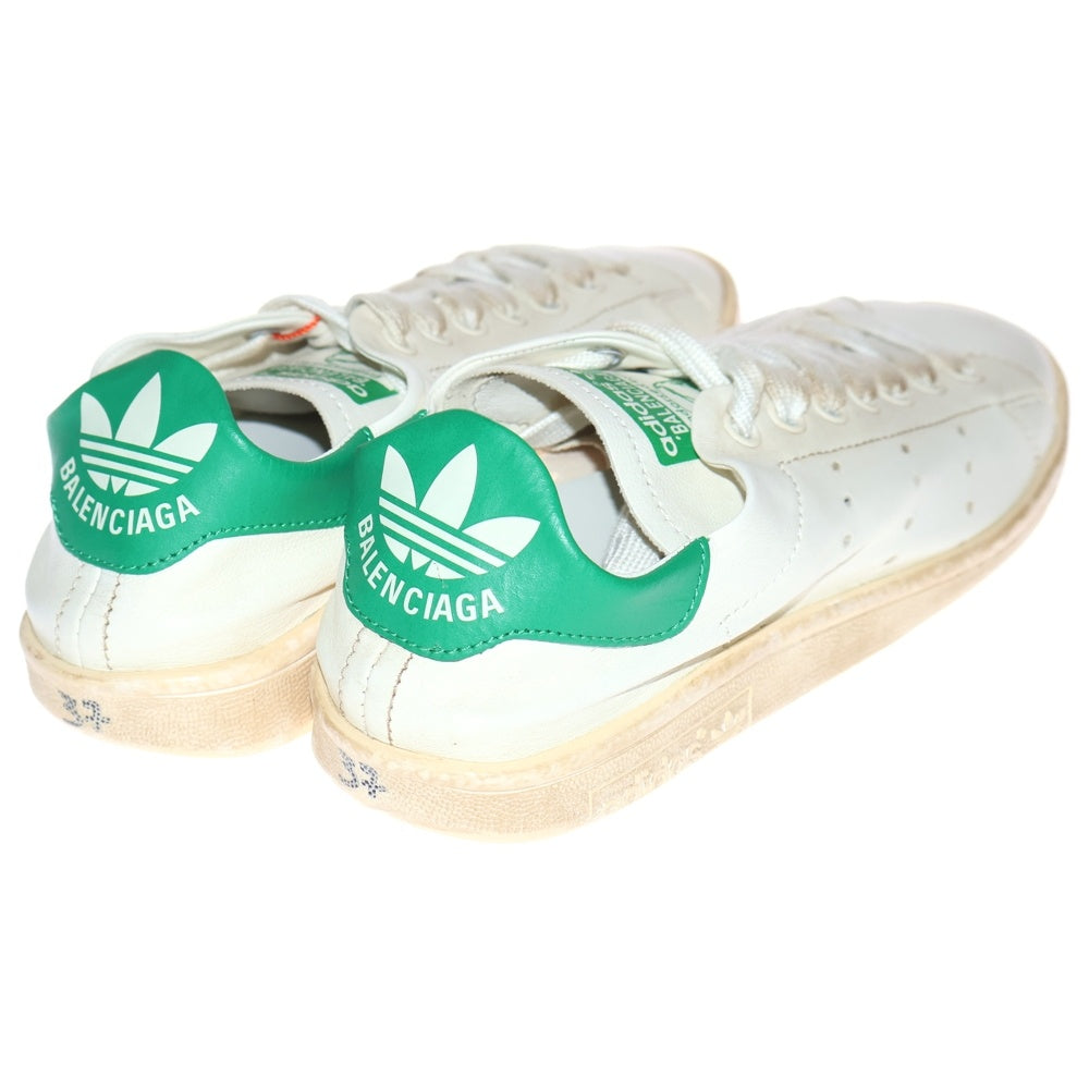 BALENCIAGA(バレンシアガ) ×adidas STAN SMITH アディダス スタンスミス ダメージ加工 ローカットシューズ ホワイト レディース 694342