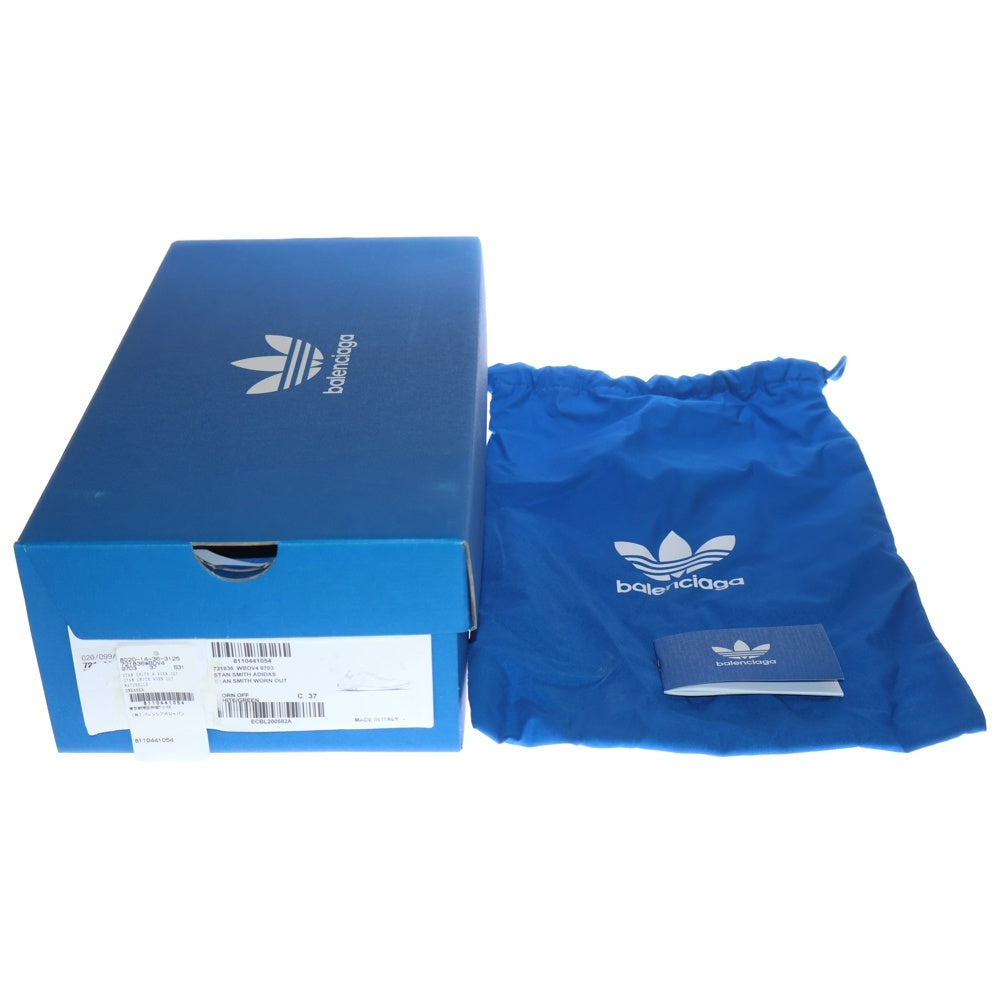 BALENCIAGA(バレンシアガ) ×adidas STAN SMITH アディダス スタンスミス ダメージ加工 ローカットシューズ ホワイト レディース 694342
