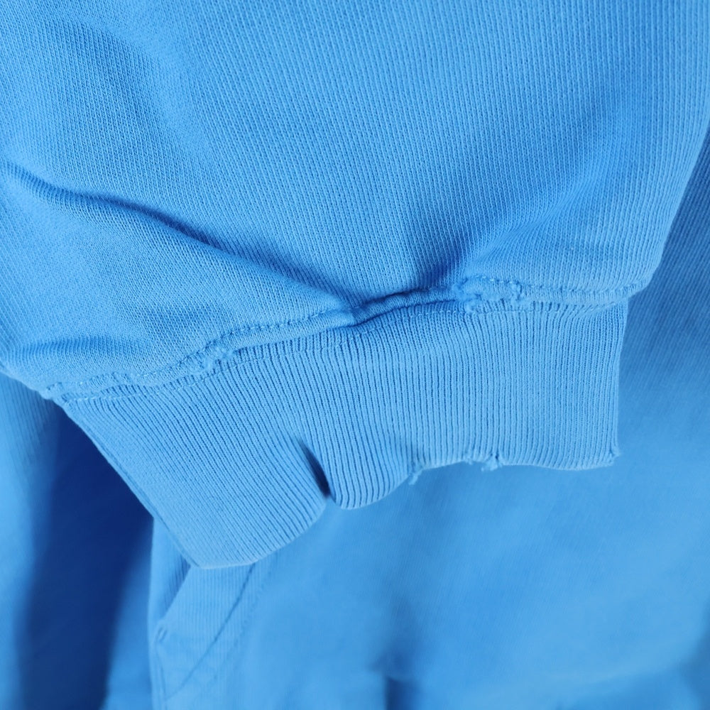 BALENCIAGA(バレンシアガ) Large Fit Campaign Logo Hoodie キャンペーンロゴ ダメージ加工 プルオーバースウェットパーカー フーディー ブルー 620973 TNVG6