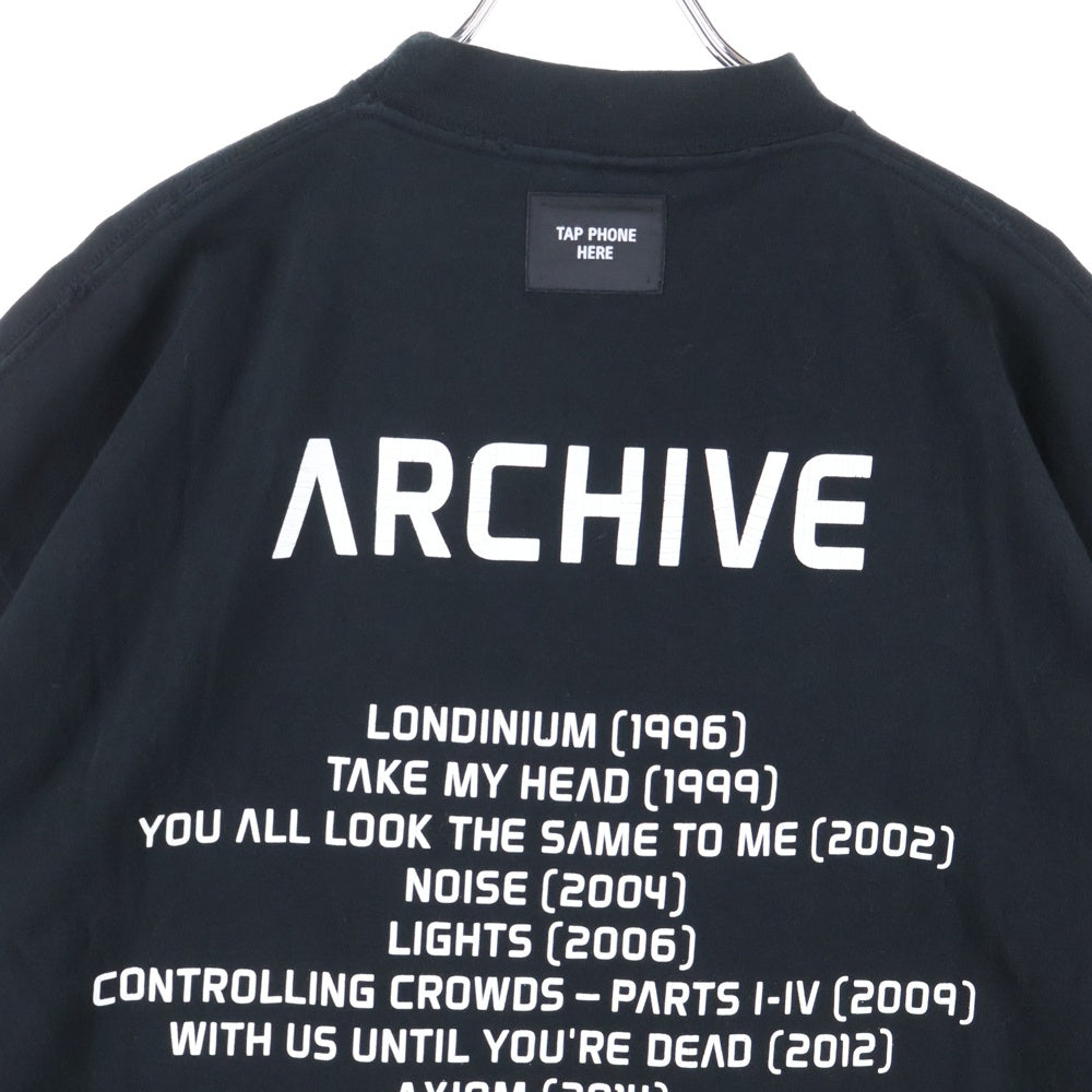 BALENCIAGA(バレンシアガ) 24SS Music Archive Series Connected T-Shirt アーカイブロゴ ダメージ加工 半袖Tシャツ ブラック 744457 TQVA6