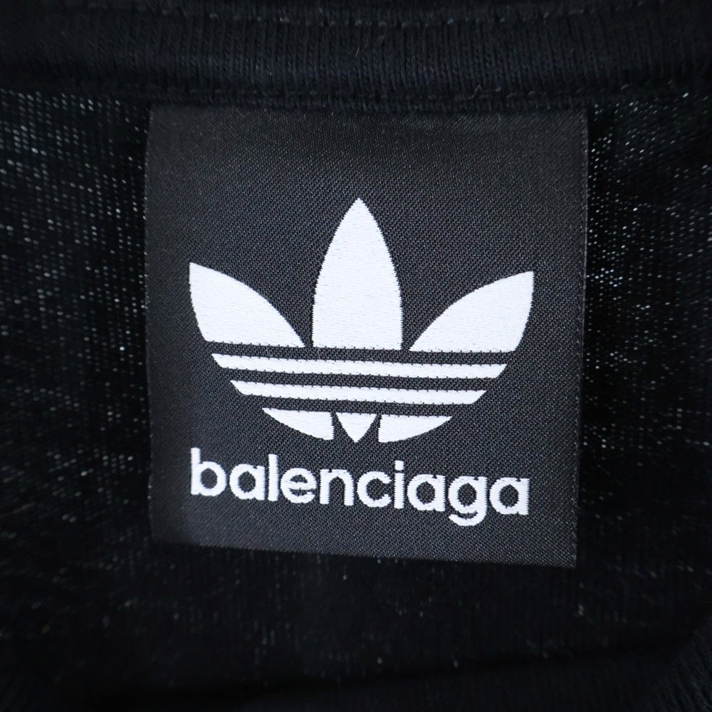 BALENCIAGA(バレンシアガ) ×adidas T-Shirt アディダス 半袖Tシャツ ブラック 739101 TNVA6