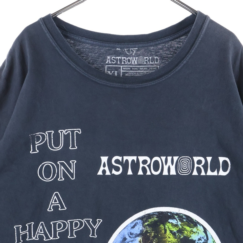 TRAVIS SCOTT(トラヴィススコット) ASTRO WORLD EUROPE TOUR TEE アストロワールド ユーロ ツアー 半袖Tシャツ ブラック