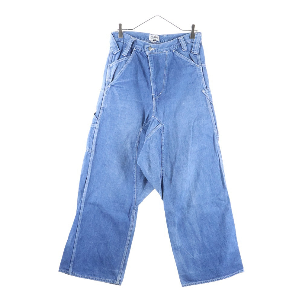 GANRYU(ガンリュウ) フルレングス サルエル デニムパンツ インディゴ