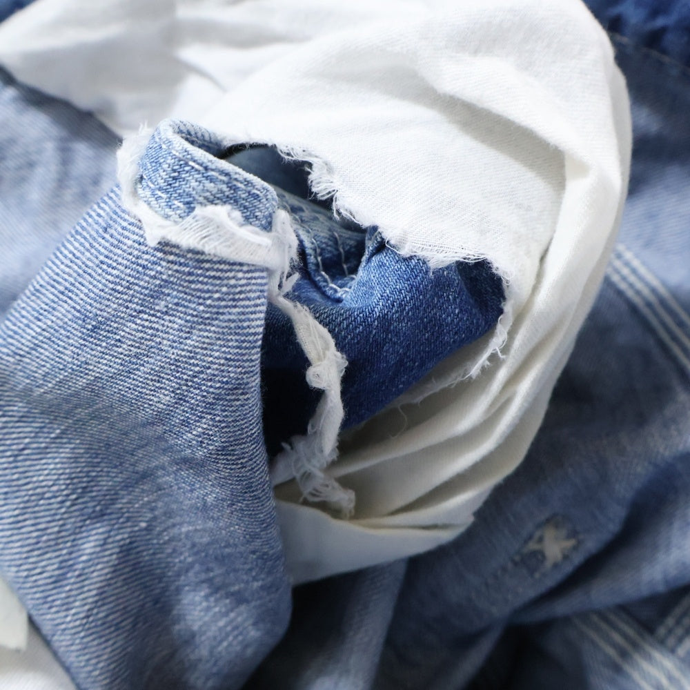 GANRYU(ガンリュウ) フルレングス サルエル デニムパンツ インディゴ