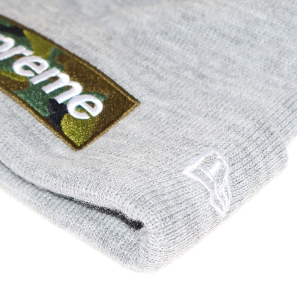 SUPREME(シュプリーム) 23AW New Era Box Logo Beanie ニューエラ ボックスロゴ カモフラージュ ビーニー ニット帽 グレー