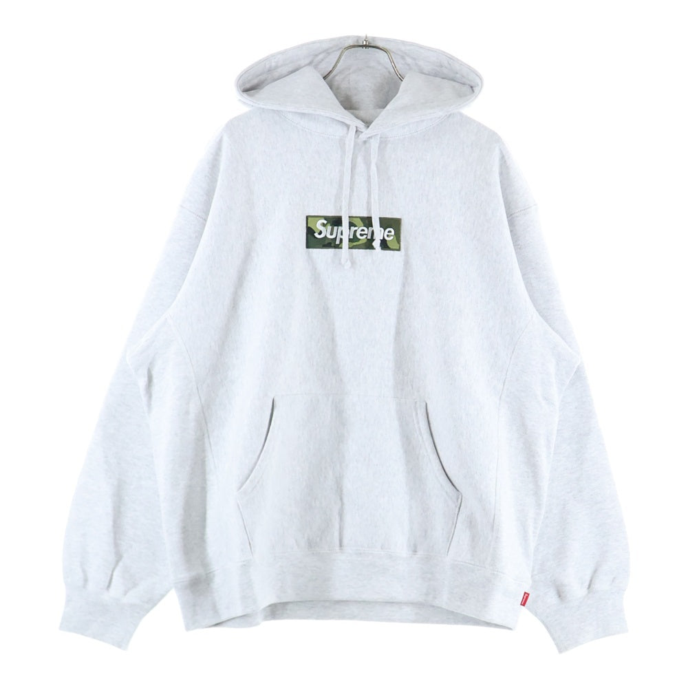 SUPREME(シュプリーム) 23AW Box Logo Hooded Sweatshirt カモフラージュ ボックス ロゴ プルオーバースウェットパーカー フーディー グレー