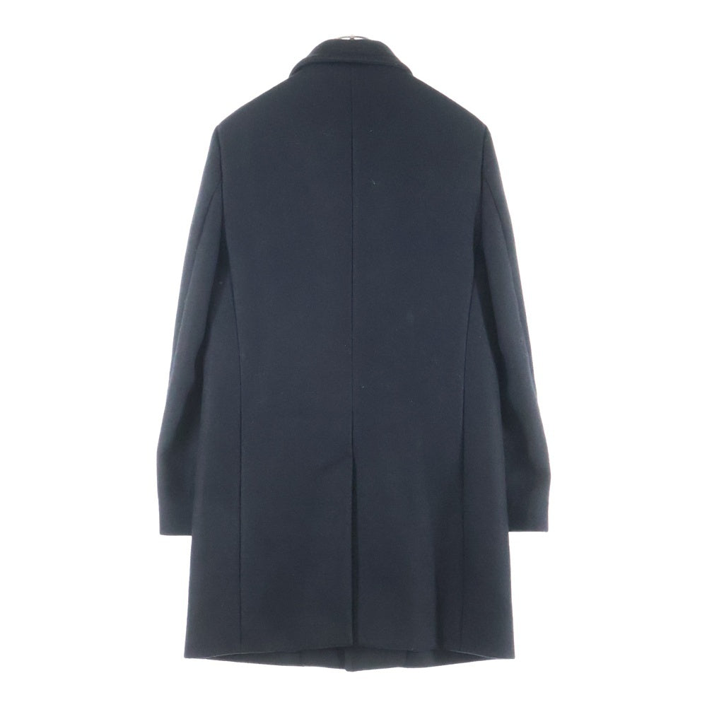 SAINT LAURENT PARIS(サンローランパリ) 17AW スタンドカラーウールメルトンロングコート ブラック 485307 Y046R