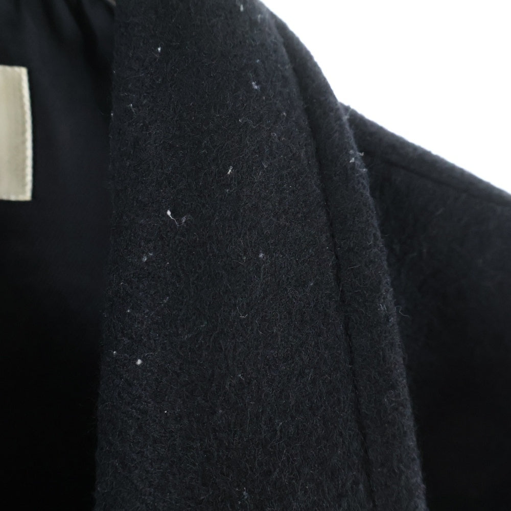 SAINT LAURENT PARIS(サンローランパリ) 17AW スタンドカラーウールメルトンロングコート ブラック 485307 Y046R