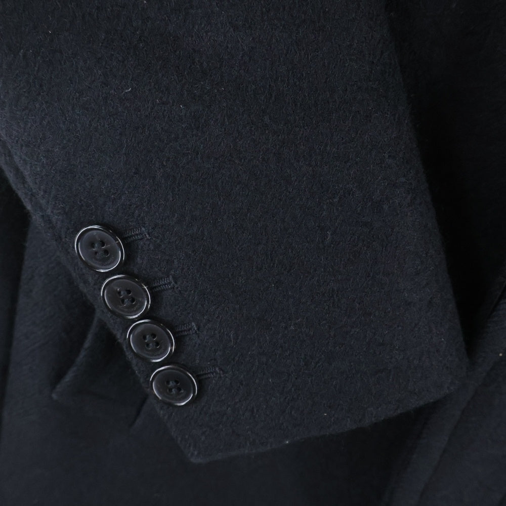 SAINT LAURENT PARIS(サンローランパリ) 17AW スタンドカラーウールメルトンロングコート ブラック 485307 Y046R