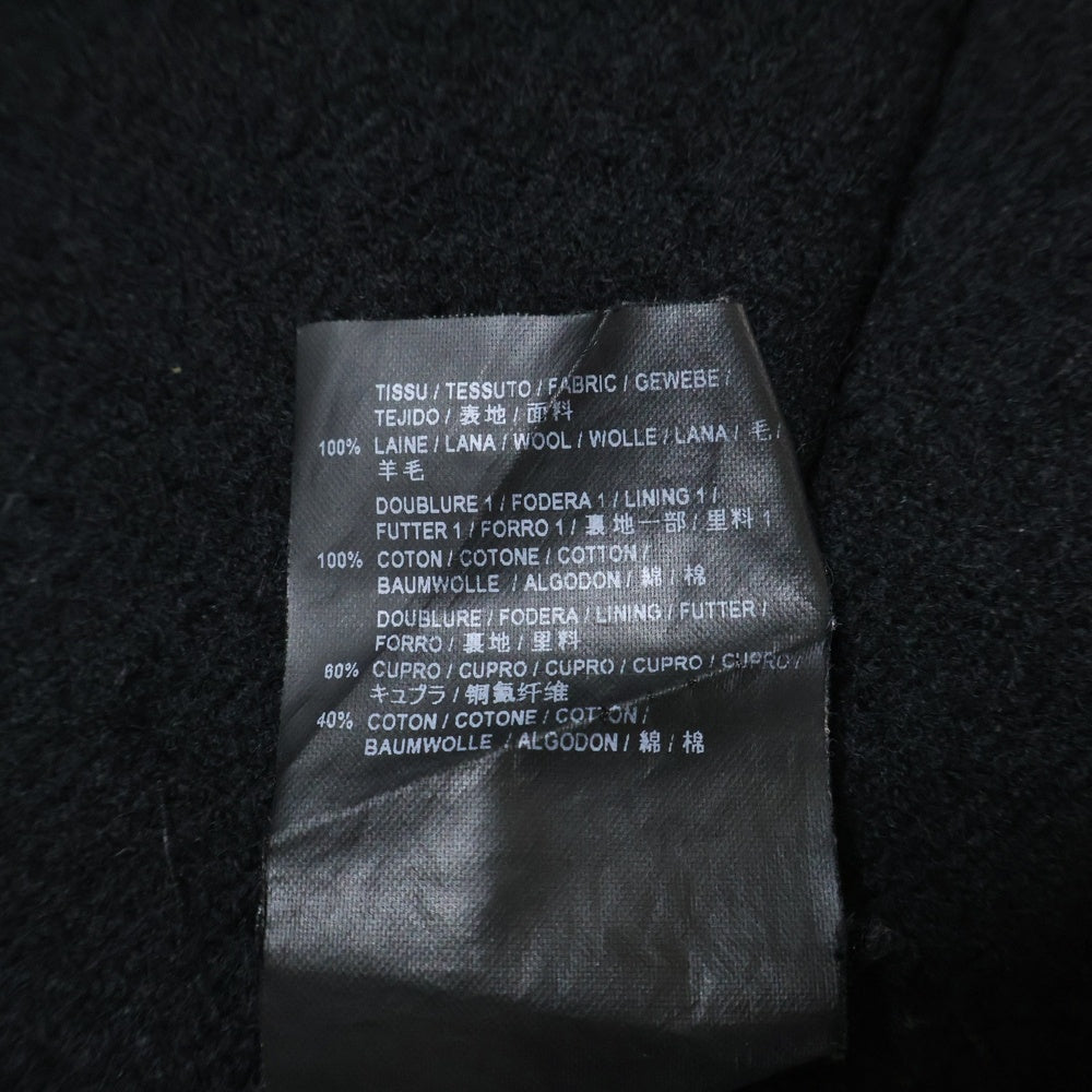 SAINT LAURENT PARIS(サンローランパリ) 17AW スタンドカラーウールメルトンロングコート ブラック 485307 Y046R