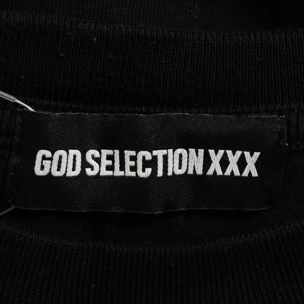 GOD SELECTION XXX(ゴッドセレクショントリプルエックス) フロントロゴプリント 半袖Tシャツ ブラック