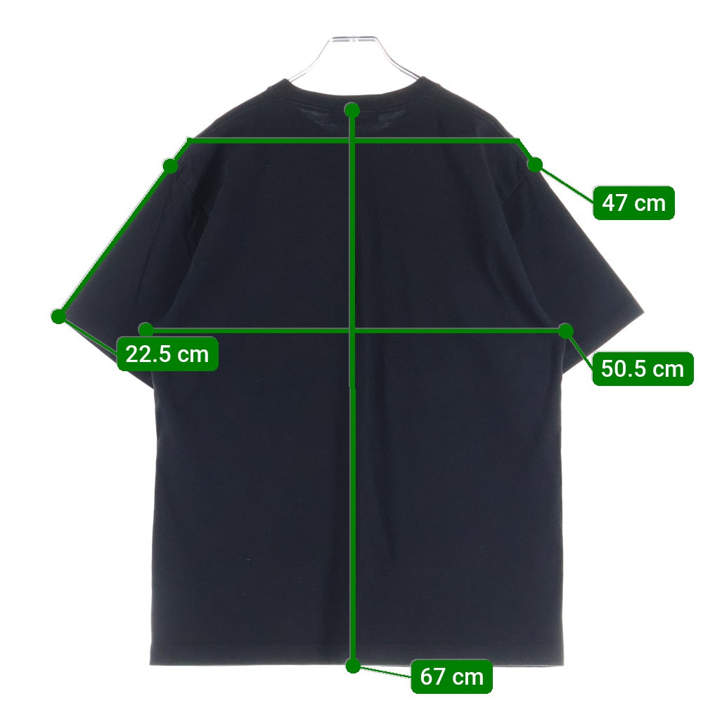 GOD SELECTION XXX(ゴッドセレクショントリプルエックス) フロントロゴプリント 半袖Tシャツ ブラック