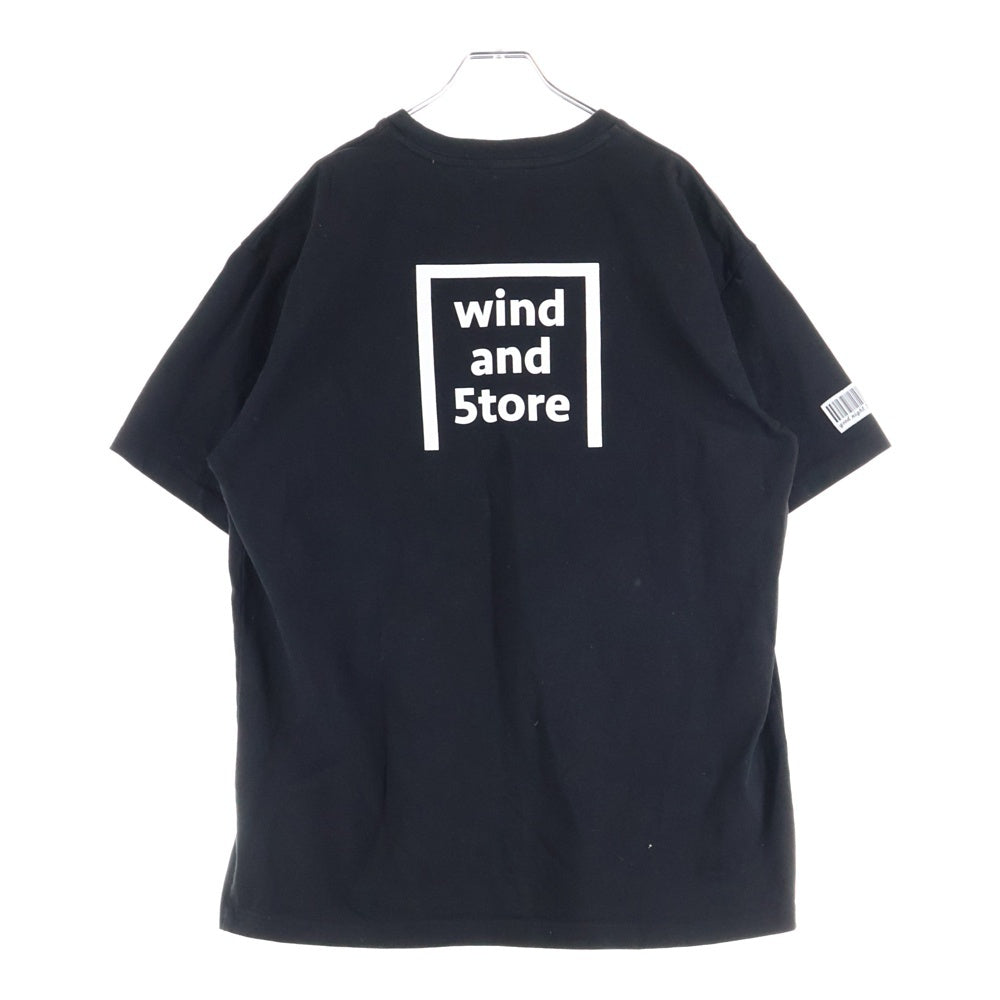 GOD SELECTION XXX(ゴッドセレクショントリプルエックス) ×WIND AND SEA ウィンダンシー ロゴプリント 半袖Tシャツ ブラック GN223