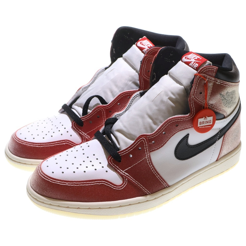 NIKE(ナイキ) ×Trophy Room AIR JORDAN 1 RETRO HIGH OG SP エアジョーダン1トロフィールーム シカゴ ハイカットスニーカー レッド DA2728-100 US10/28cm