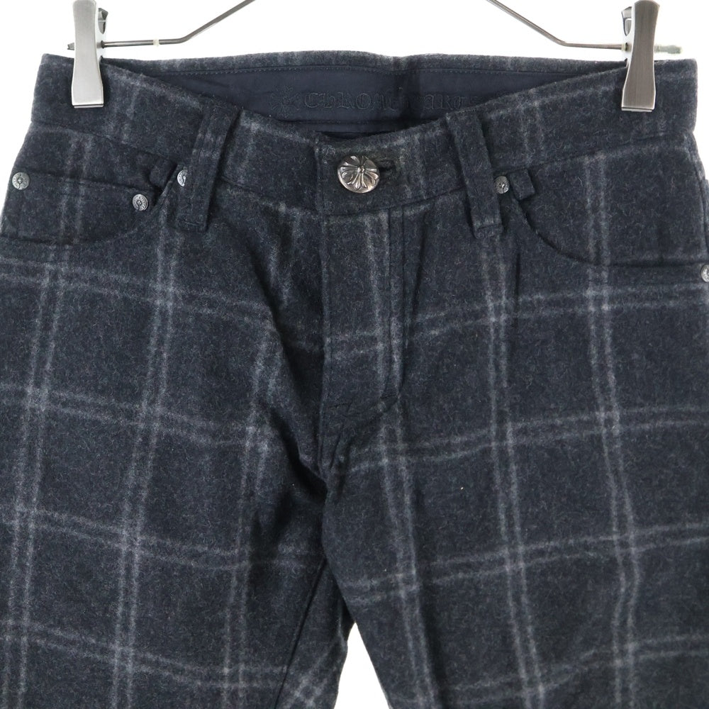 CHROME HEARTS(クロムハーツ) WOOL FLARE PANT ウール フレアパンツ クロスボール ブラック