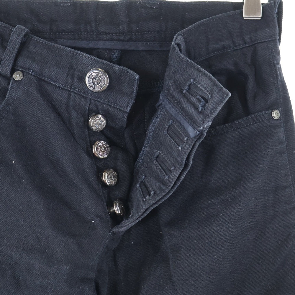 CHROME HEARTS(クロムハーツ) OLD FLEURKNEE DNM PANTS フレアニーデニムパンツ ブラック