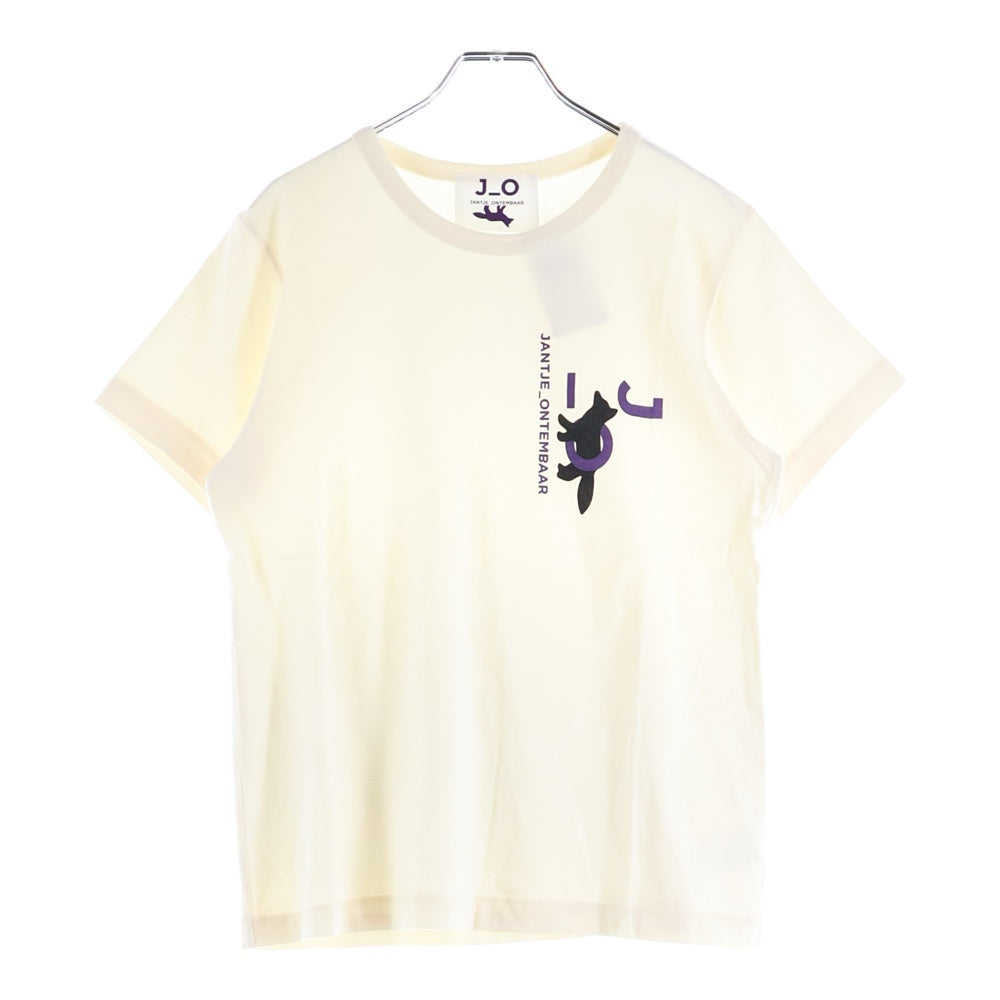 NO BRAND(ノーブランド) JANTJE ONTEMBAAR ヤンチェ オンテンバール フロントプリント 半袖Tシャツ カットソー レディース アイボリー /KMM-39030-A