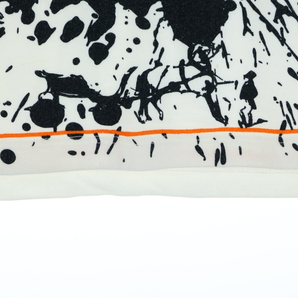 HERMES(エルメス) スプラッタープリント タートルネック 半袖Tシャツ レディース ブラック/ホワイト