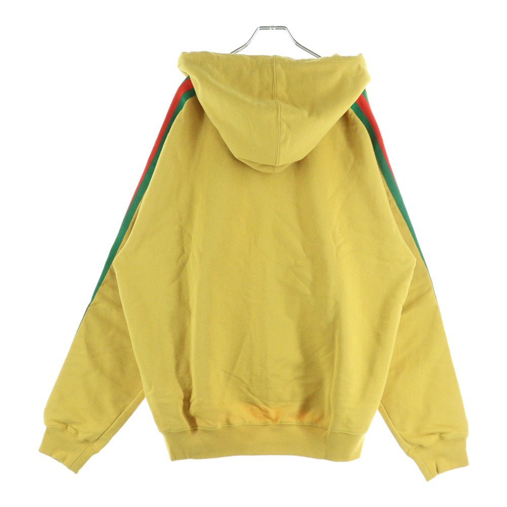 GUCCI(グッチ) ×THE NORTH FACE Logo Zip Hoodie ザノースフェイス ロゴジップアップパーカー フーディ イエロー 651723 XJDIP