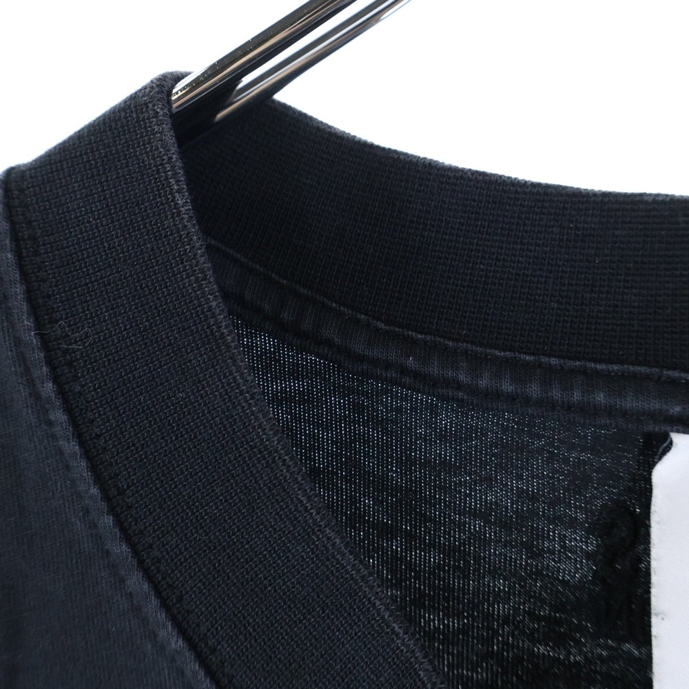 VETEMENTS(ヴェトモン) 23SS DOUBLE ANARCHY LOGO TEE ダブルアナーキープリント クルーネック 半袖Tシャツ カットソー ブラック UE63TR501X