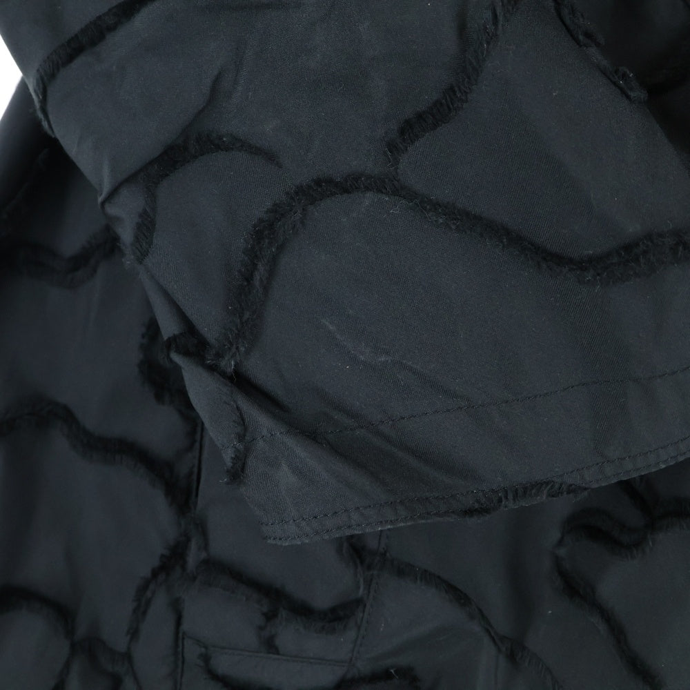 DIOR(ディオール) 20SS Hooded Anorak Camouflage Technical Taffeta カモフラ総柄ロゴ オーバーサイズ ハーフジップアノラックジャケット ブラック 017C10A2960