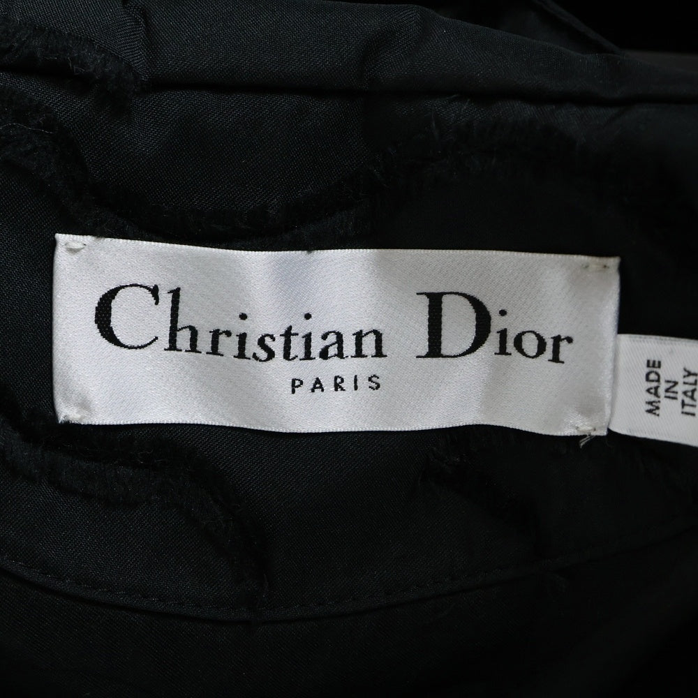 DIOR(ディオール) 20SS Hooded Anorak Camouflage Technical Taffeta カモフラ総柄ロゴ オーバーサイズ ハーフジップアノラックジャケット ブラック 017C10A2960