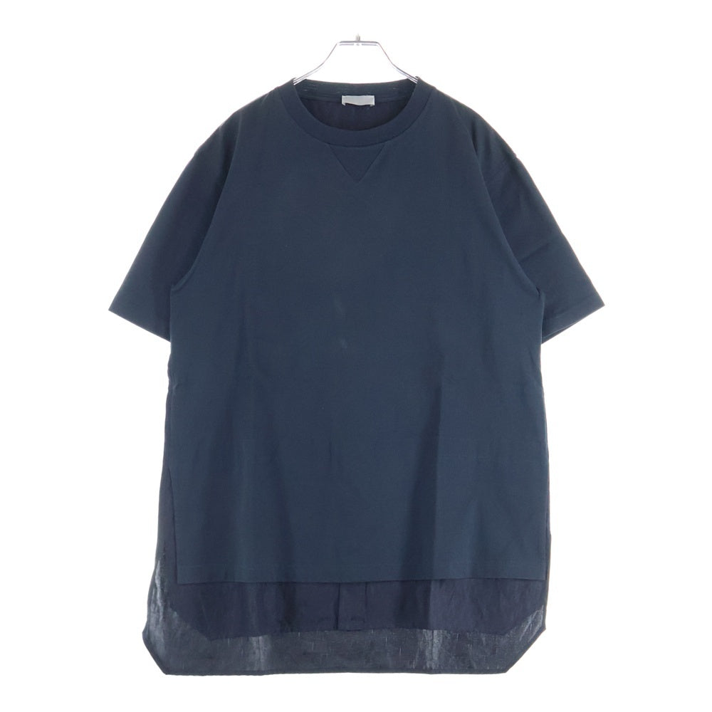 DIOR(ディオール) オブリーク オーバーサイズ シルク切替 半袖Tシャツ ネイビー 143J647A0677