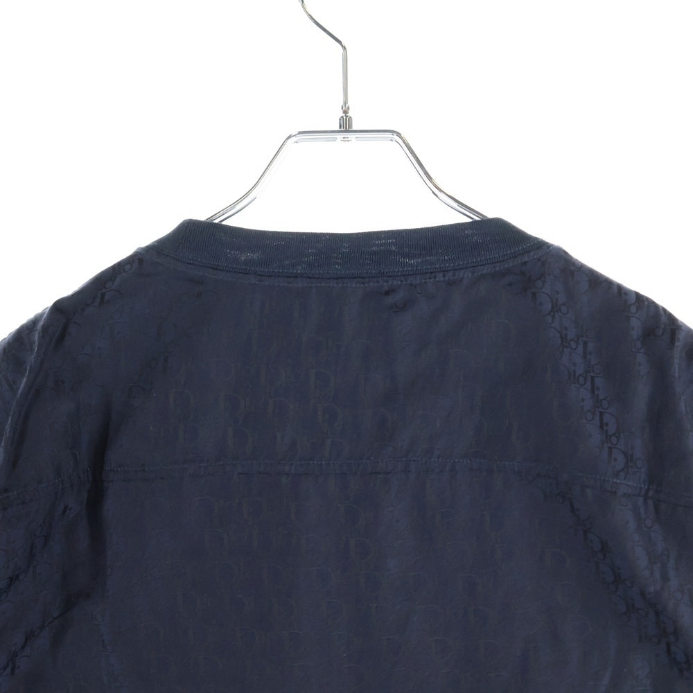 DIOR(ディオール) オブリーク オーバーサイズ シルク切替 半袖Tシャツ ネイビー 143J647A0677