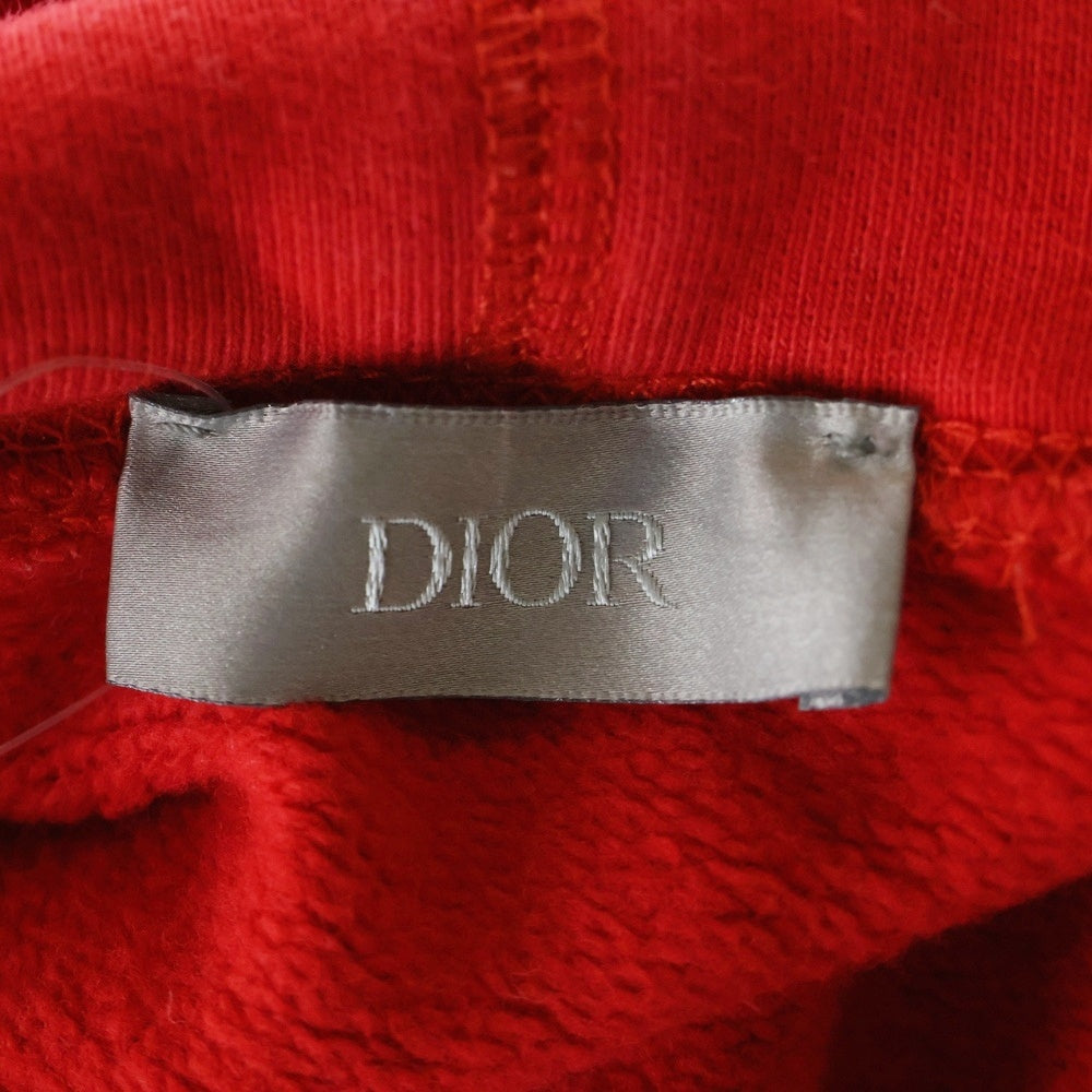 DIOR(ディオール) 21SS×STUSSY CHICAGO BULLS ショーンステューシー シカゴブルズ ロゴ刺繍プルオーバーパーカー レッド 183J653A0531