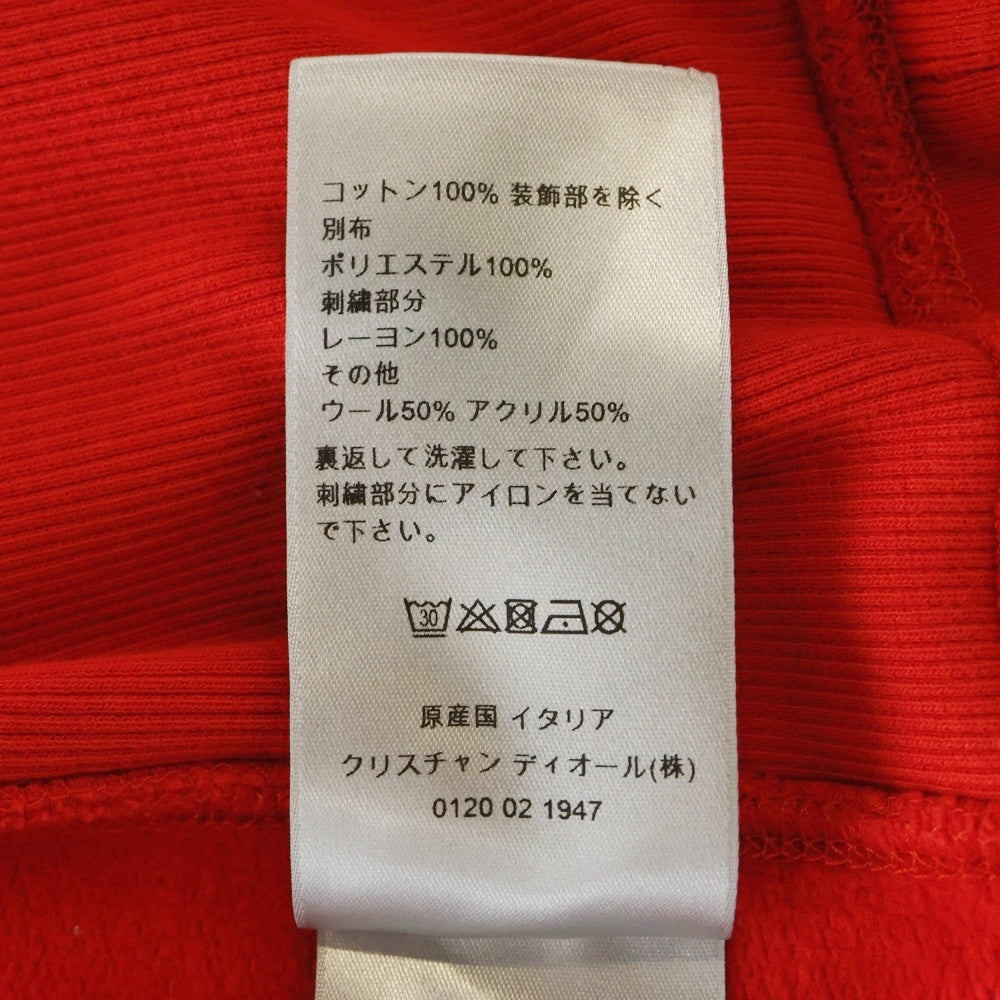 DIOR(ディオール) 21SS×STUSSY CHICAGO BULLS ショーンステューシー シカゴブルズ ロゴ刺繍プルオーバーパーカー レッド 183J653A0531