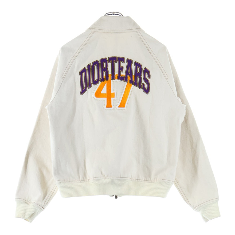 DIOR(ディオール) 23AW × Denim Tears フロントロゴワッペンブルゾンジャケット ベージュ 393D493AY525