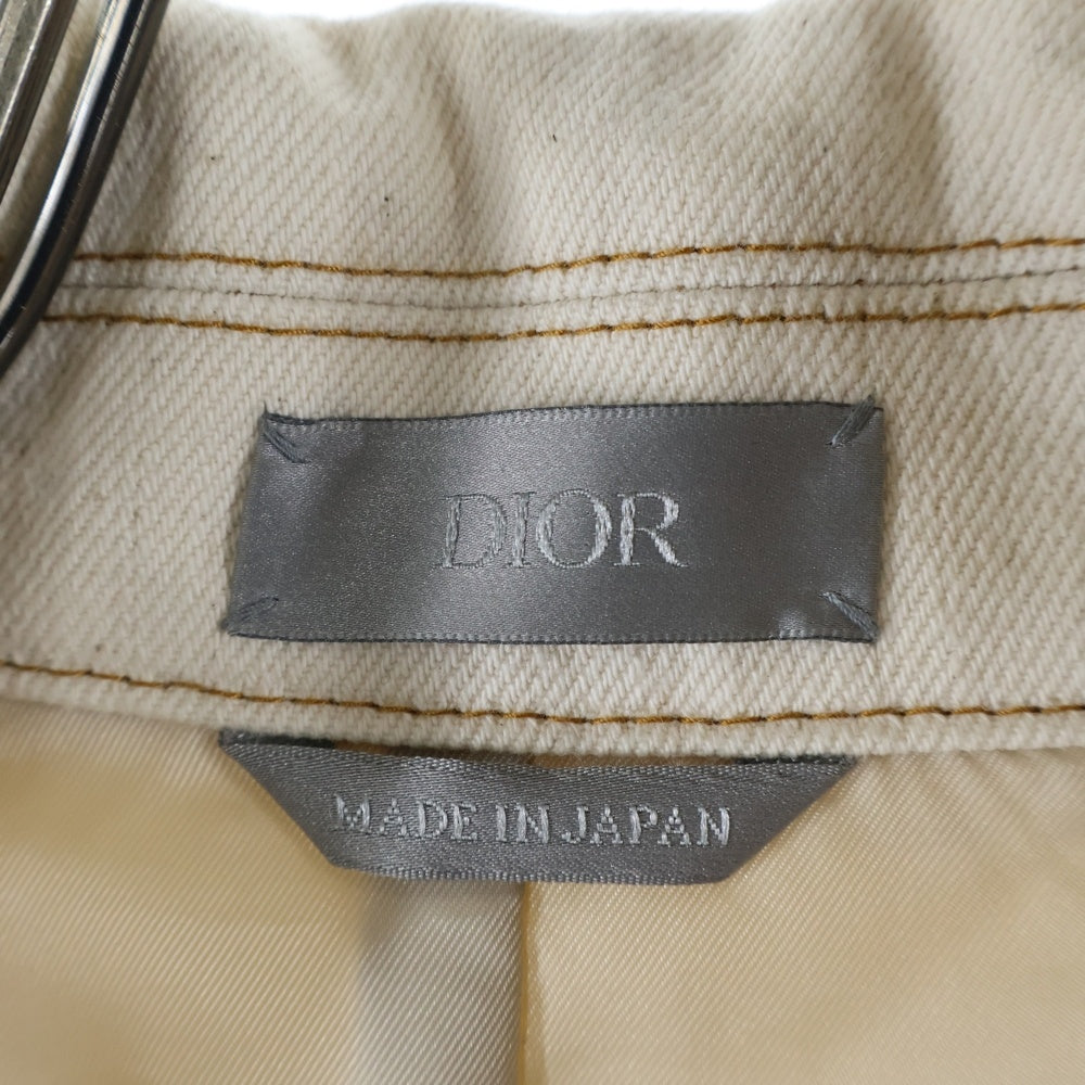 DIOR(ディオール) 23AW × Denim Tears フロントロゴワッペンブルゾンジャケット ベージュ 393D493AY525