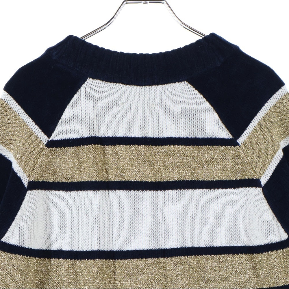 TOMMY HILFIGER(トミーヒルフィガー) Icons Sweater クルーネック ボーダーニットセーター ホワイト/ネイビー
