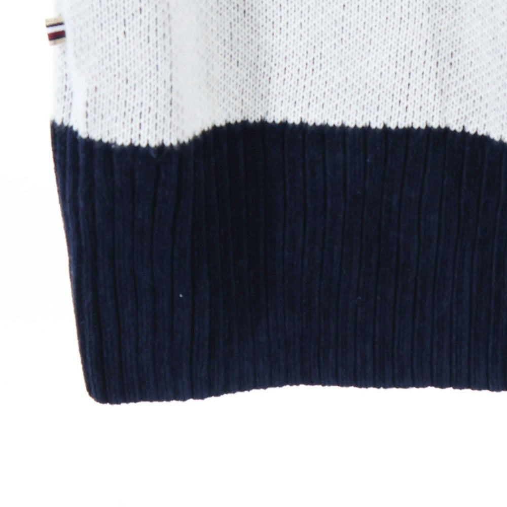 TOMMY HILFIGER(トミーヒルフィガー) Icons Sweater クルーネック ボーダーニットセーター ホワイト/ネイビー