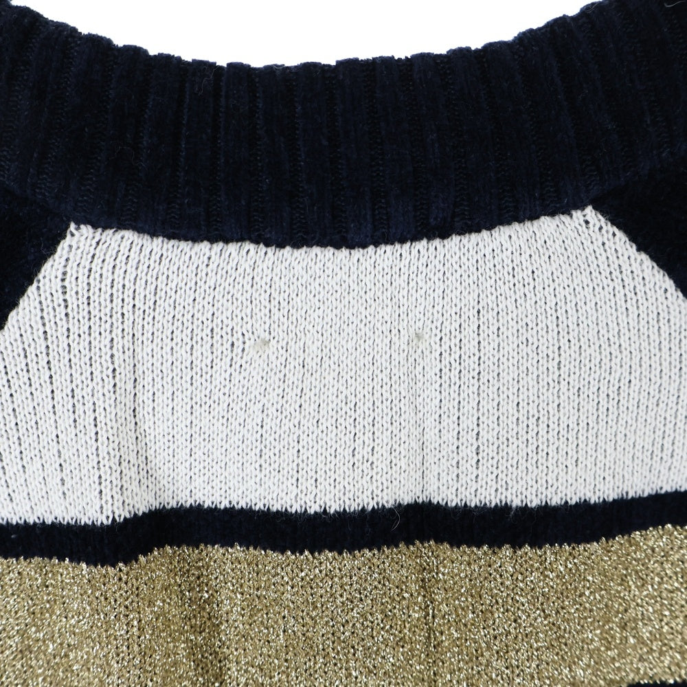 TOMMY HILFIGER(トミーヒルフィガー) Icons Sweater クルーネック ボーダーニットセーター ホワイト/ネイビー