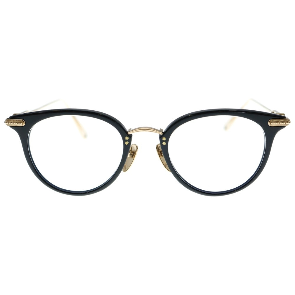 CHROME HEARTS(クロムハーツ) JACK ON クロステンプル ウェリントンアイウェア 眼鏡 ブラック/ゴールド