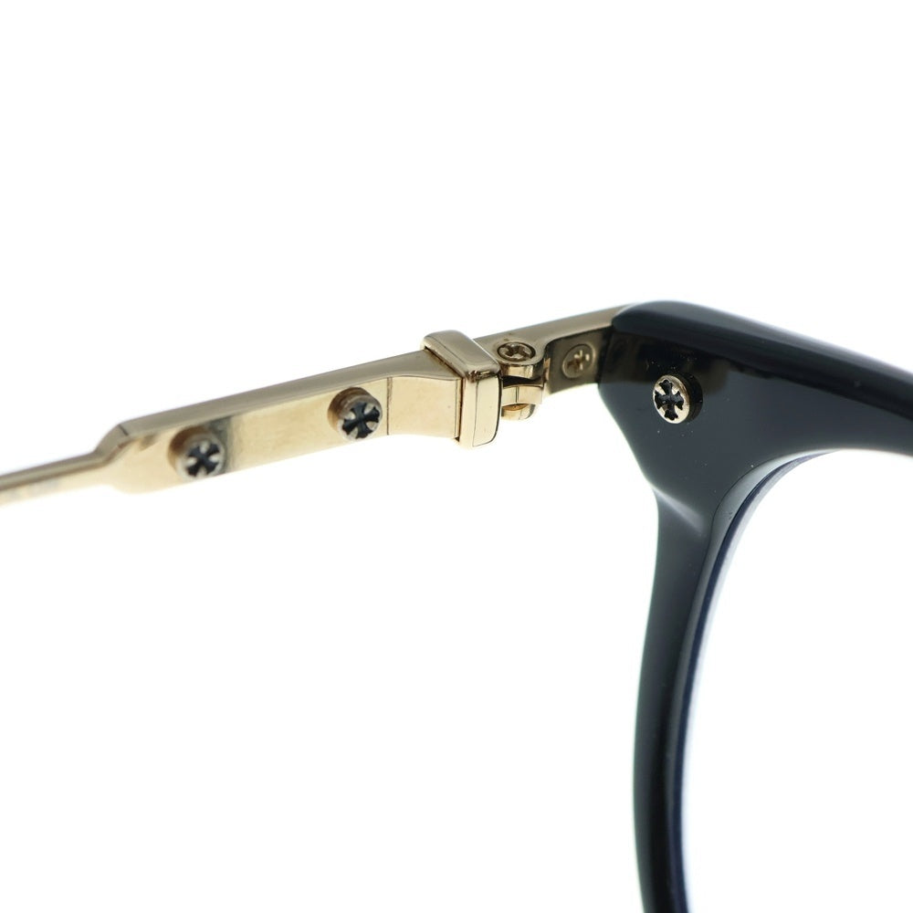 CHROME HEARTS(クロムハーツ) JACK ON クロステンプル ウェリントンアイウェア 眼鏡 ブラック/ゴールド