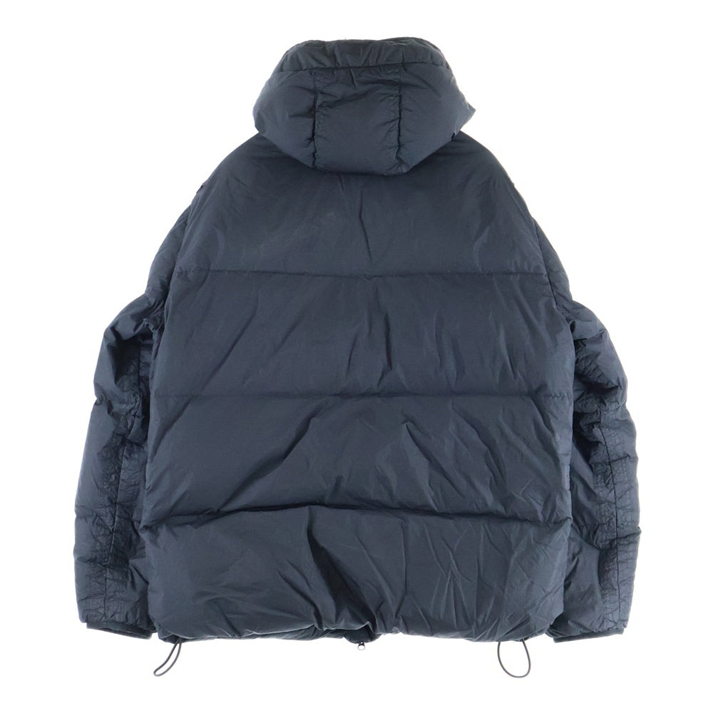 STONE ISLAND(ストーンアイランド) 22AW GARMENT DYED CRINKLE REPS R-NY ジップアップ フーディダウンジャケット 771540223 ブラック