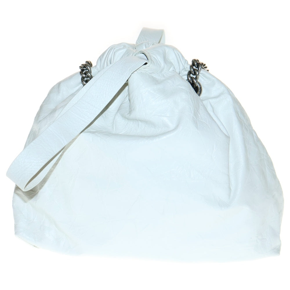 BALENCIAGA(バレンシアガ) Crush Tote Bag XS クラッシュ チェーンショルダーバッグ ホワイト 781796