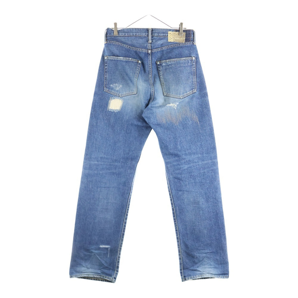 VISVIM(ヴィスヴィム) Damaged Distressed Selvedge Denim Pants ダメージ加工 デニムパンツ インディゴ