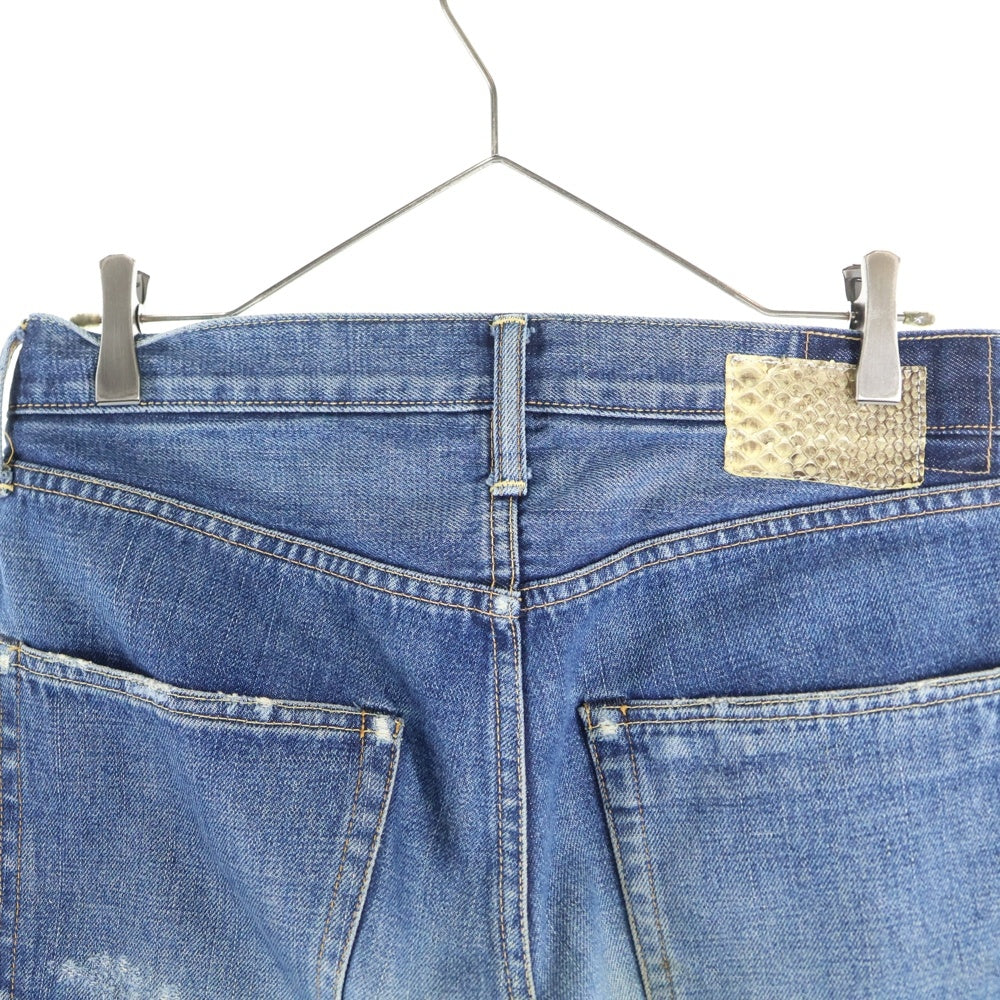 VISVIM(ヴィスヴィム) Damaged Distressed Selvedge Denim Pants ダメージ加工 デニムパンツ インディゴ