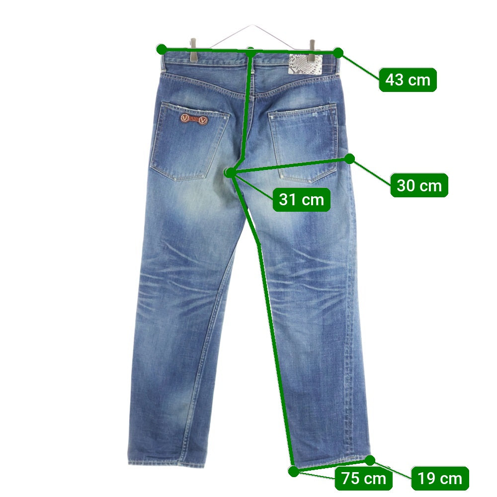 VISVIM(ヴィスヴィム) V Patch Denim Pants ダメージ加工 デニムパンツ インディゴ