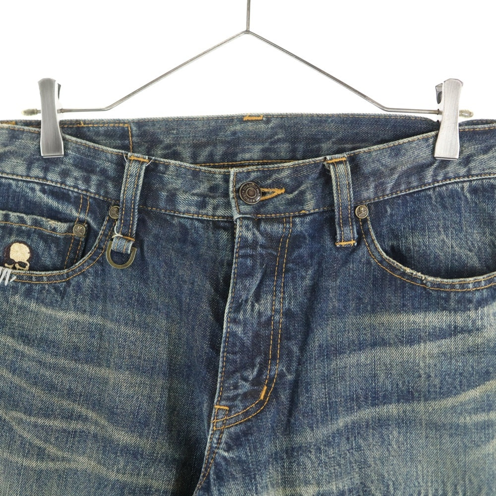 mastermind JAPAN(マスターマインドジャパン) Serenade Denim Pants ダメージ加工 刺繍デニムパンツ インディゴ MV-PA02-00-D