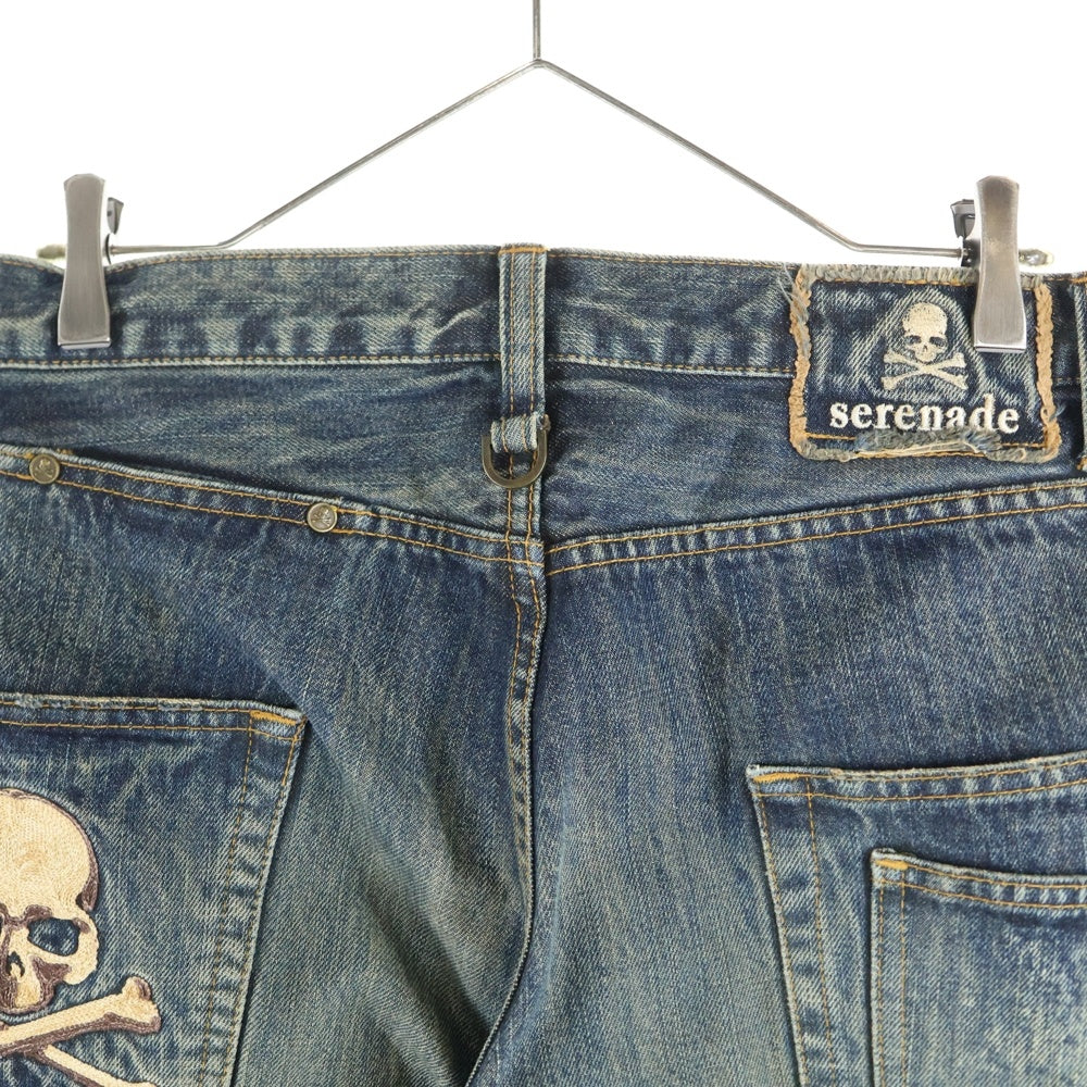 mastermind JAPAN(マスターマインドジャパン) Serenade Denim Pants ダメージ加工 刺繍デニムパンツ インディゴ MV-PA02-00-D