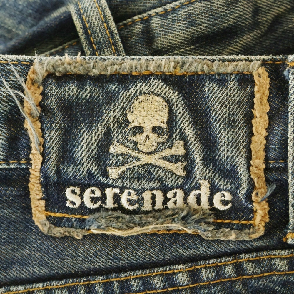 mastermind JAPAN(マスターマインドジャパン) Serenade Denim Pants ダメージ加工 刺繍デニムパンツ インディゴ MV-PA02-00-D